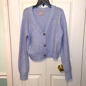 Kohls Sincerely Jules Baby Blue Medium Waffle Knit Crop Sweater